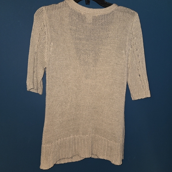 Bamboo Traders Open Knit Short Sleeve  Cardigan,  Size Large - Picture 7 of 7